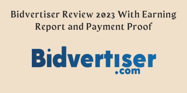 Bidvertiser Review With Earning Report and Payment Proof