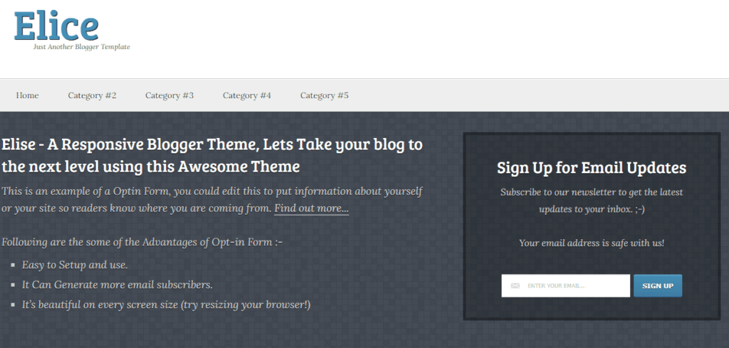 Elice SEO Friendly Blogger Template Free