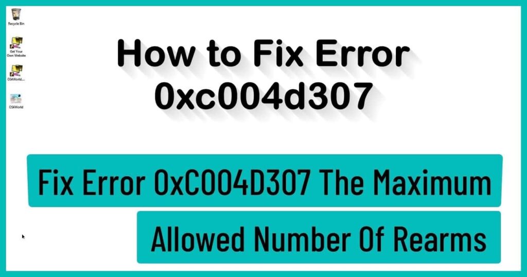 How to Fix Error 0xc004d307 Windows 7